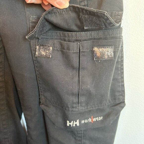 Helly Hansen Work Wear Pants Mens Size W34 X L32 Black Paint Staining Cargo Pant - Picture 2 of 16